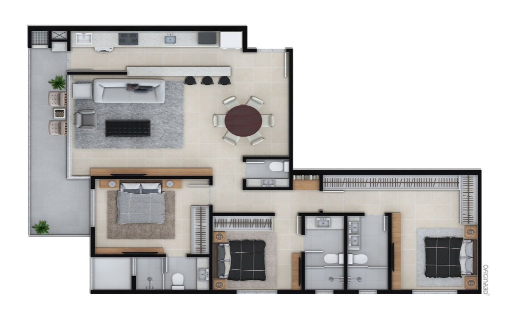 Apartamento 3 suítes